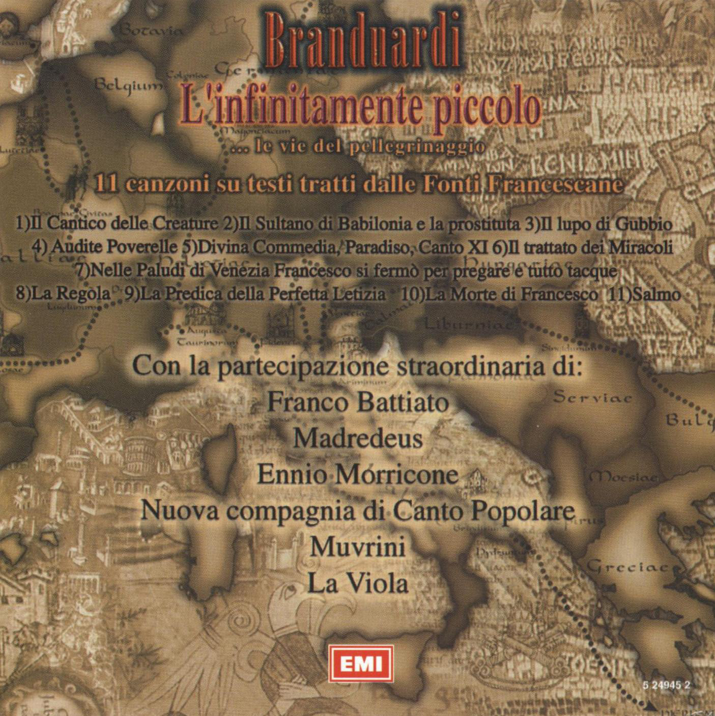 Scarica la copertina cd Angelo Branduardi L' Infinitamente Piccolo Inside, scarica la cover