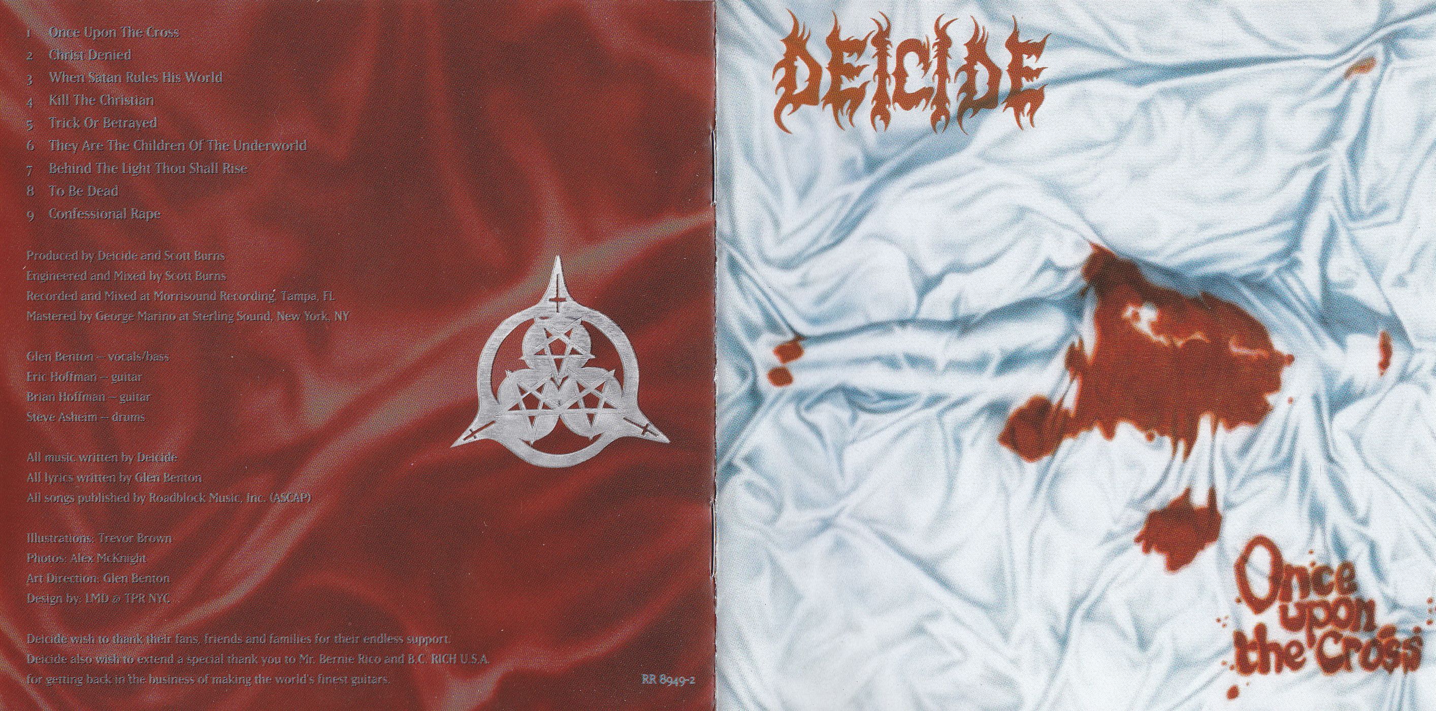 Copertina cd Deicide Once Upon The Cross Booklet (44), cover cd Deicide Once Upon The