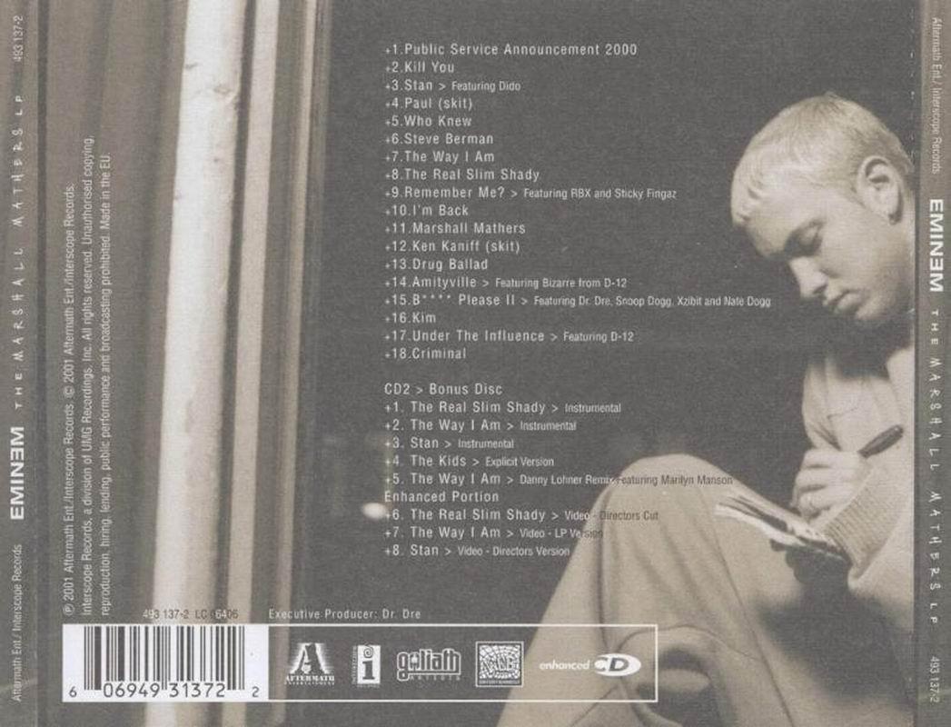 Eminem - The Marshall Mathers LP - Amazoncom Music
