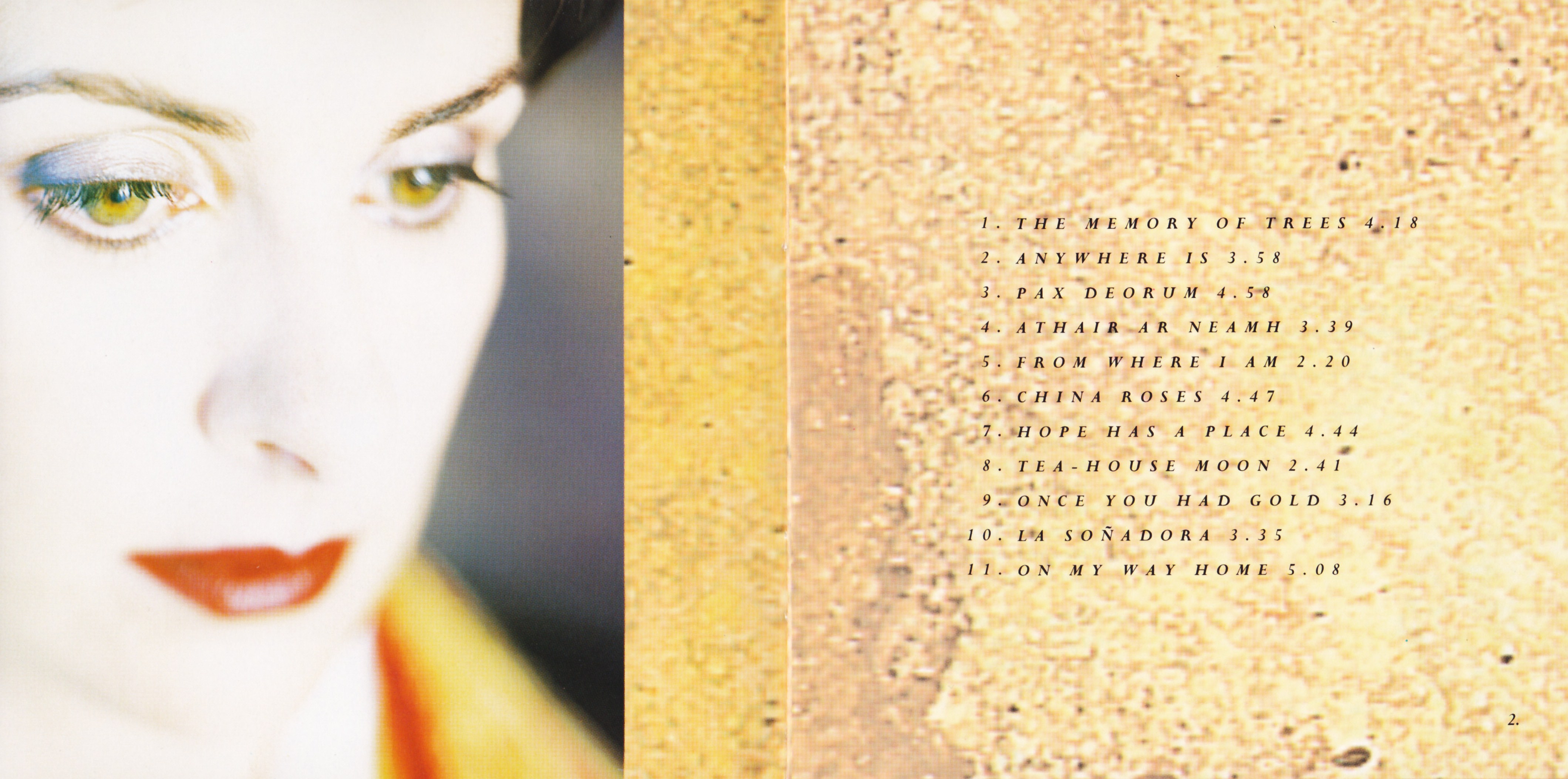 Scarica la copertina cd Enya The Memory Of Trees (France) Booklet