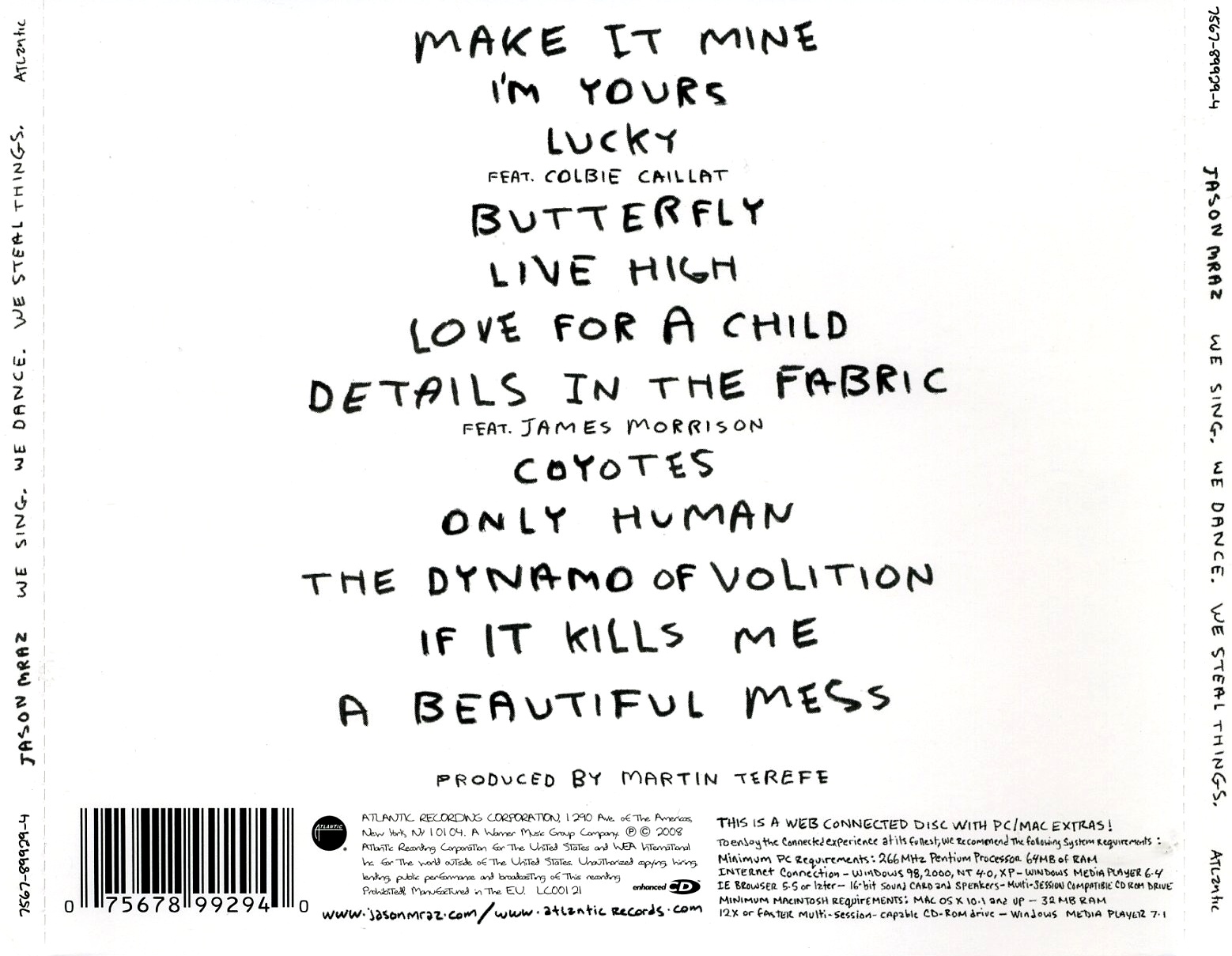 Jason Mraz: We Sing We Dance We Steal Things - Music on